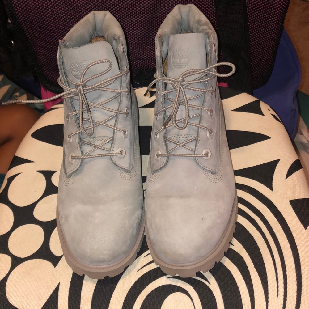 Light Grey Timberland boots size 7 in boys